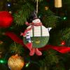 Handmade Christmas Tree Decor with Lanyard Xmas Ornament Cute Snowman Hanging Model  New Year Party