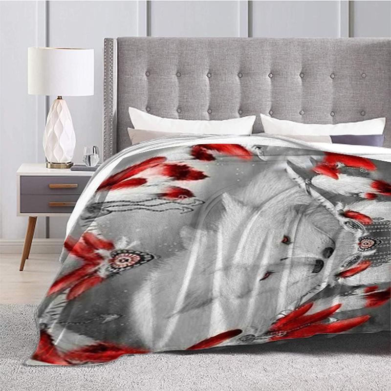 Stylish And Simple Flannel Blanket Thickened Digital Printing Gift Blanket