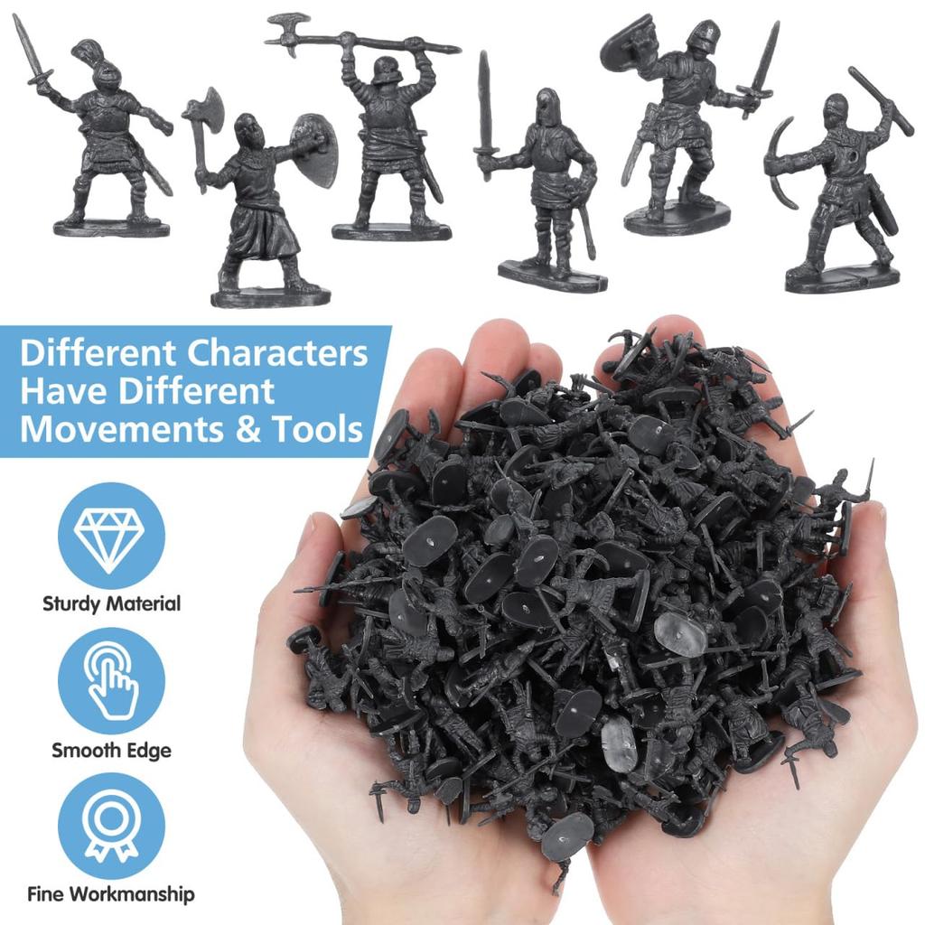 Ifundom 200 Pieces Miniature Soldier Medieval Knight Small Micro Landscaping Decorations for Sand Table Kids Figures, Models, Figurines, Playsets,