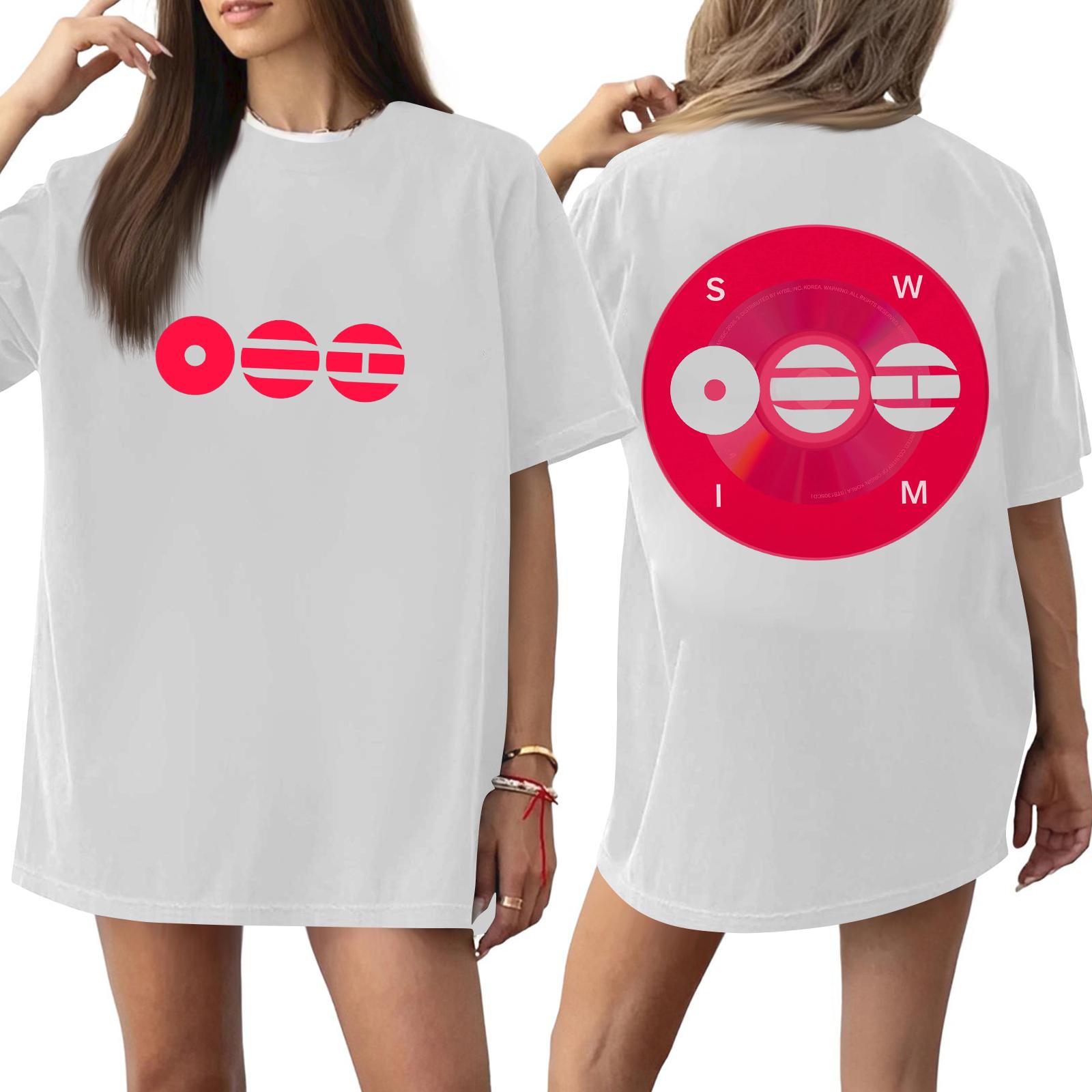 

Женская повседневная футболка с коротким рукавом и принтом букв S