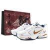 Air Monarch 4 Abrasion Resistant Slip Resistant Low Top Chunky Sneakers Unisex White Gold 415445-102(Team1830-S-BOX)