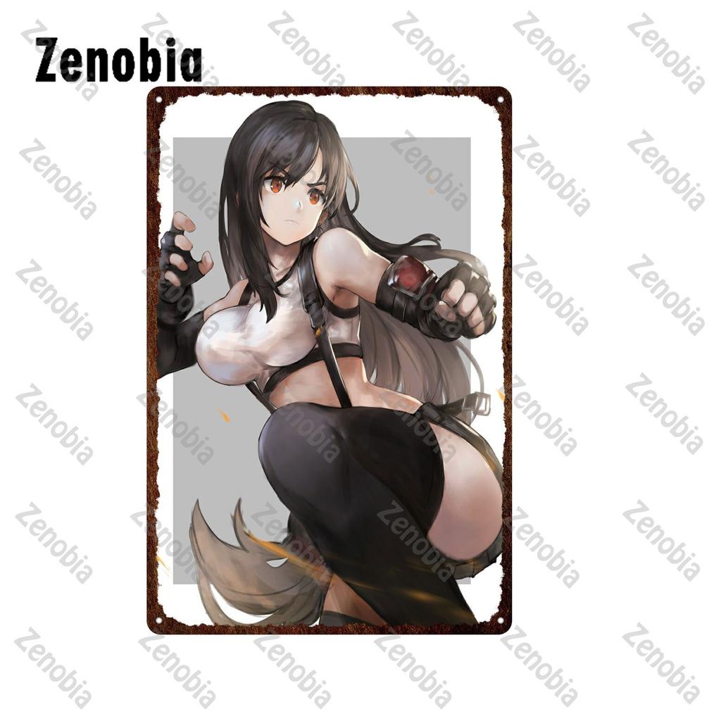 Vintage Anime Metal Sign Professional Attire Pajamas Girls Tin Poster for Bar Pub Home Wall Decor Unique Plaque Decoration