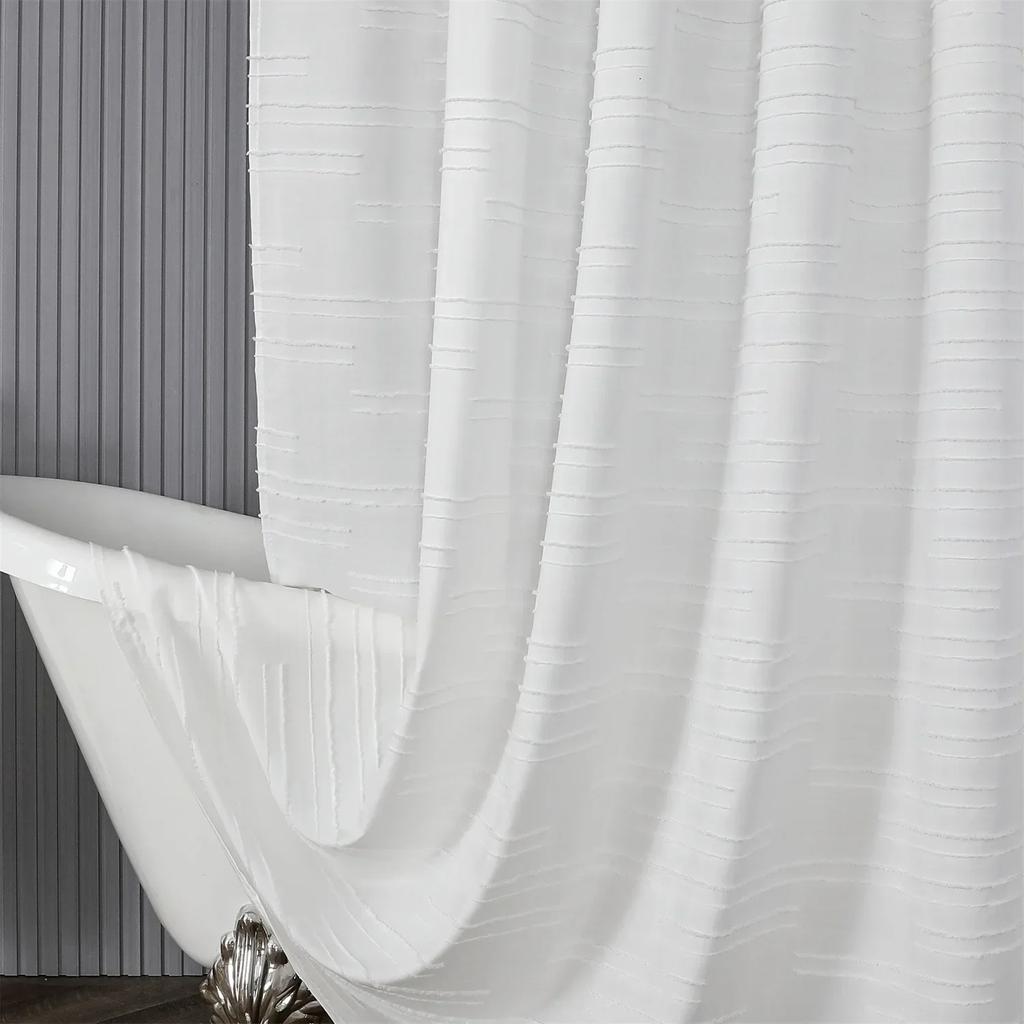 Wasserdicht Einfach Schwarz Weiß Regentropfen Duschvorhang Modernes Bauernhaus Duschvorhänge für Badezimmerdekor