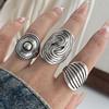 Bagues en Argent Sterling 925 pour Femmes Couple Minimaliste Fait Main Simple Anneau Rond Bande Bijoux Fins Cadeau Prévenir l'Allergie