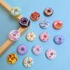 100PCS Colorful Donut Resin Flatbacks Scrapbooking Crafts DIY Handmade Phone Hair Bows Decoration Accessories 20*10mm