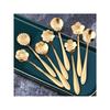 Stainless Steel Leaf Design Spoons, Creative Coffee Stirring Spoons, Multi-Function Cake Dessert Daily Use Spoons