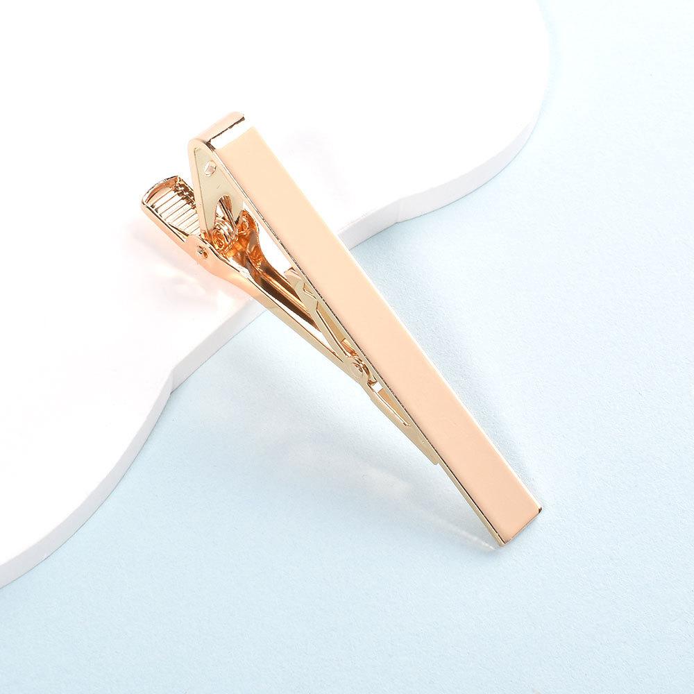 

Мужская латунная зажим для галстука - Гладкий минималистичный деловой зажим для галстука, Классический аксессуар для официальной рубашки, Элегантный офисный свадебный подарок Size fits all&Alloy золотистый