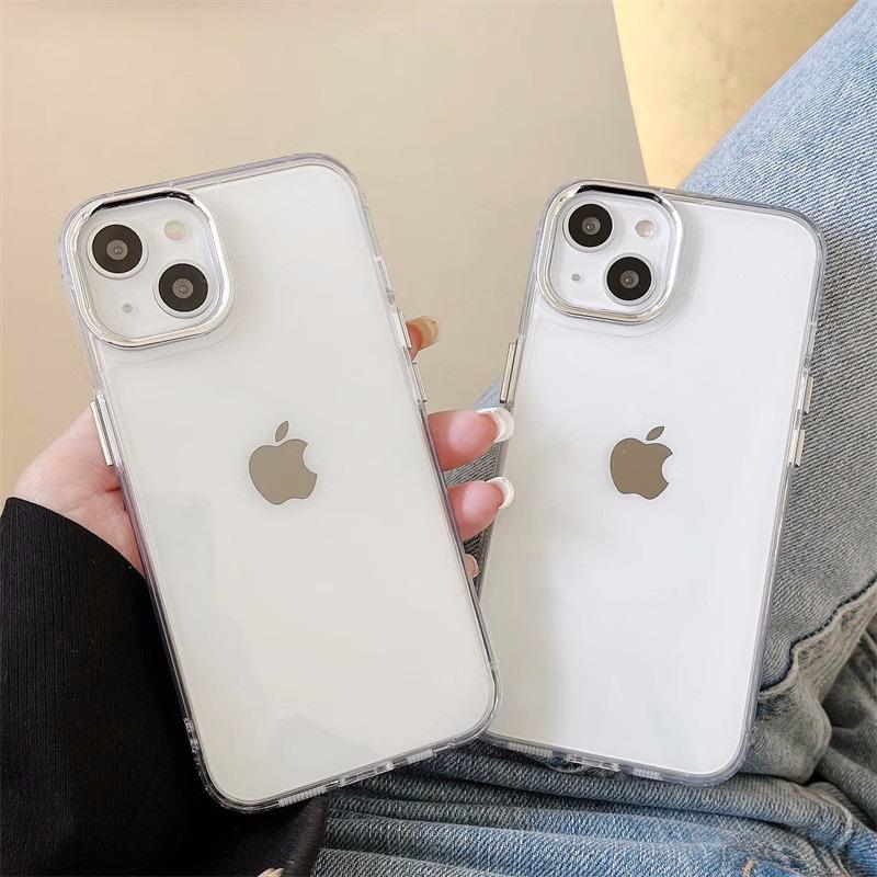 Applicable To Apple 14Pro Mobile Phone Case IPhone 15 Transparent 12/16 Simple Xsmax Internal Anti-fall Xr Soft Case