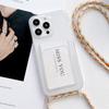 Clear Card Holder Wallet Crossbody Necklace Lanyard Cord Case For iPhone 17 16 15 11 12 13 14 Pro Max Air X S Plus Soft Cover