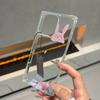 Clear Square Back Tube Case Protection For iPhone 12 13 15 Plus 14 Pro Max 16 ProMax 11 Anti-Oxygen,Big Rabbit Head Pattern Casing