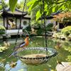 Bird Feeder with Removable Tray Hanging Bird Bath S Hook Design Bird Tub Shower Tray for Garden Balcony Patio
