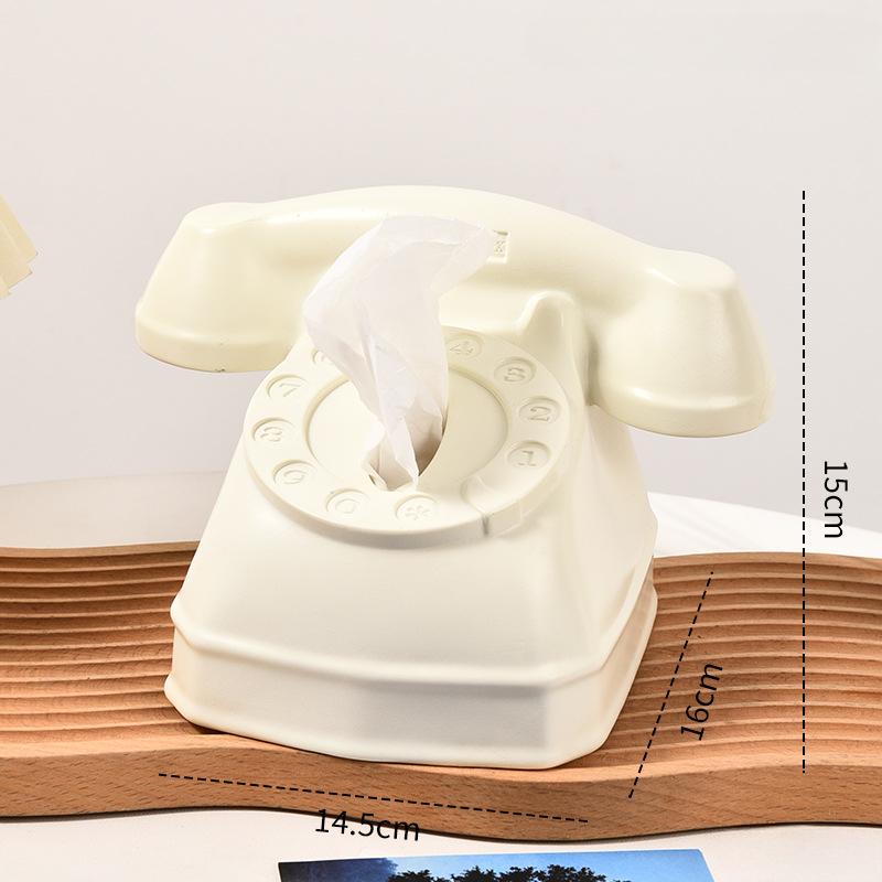 Vintage Nostalgic Tissue Box with Creative Design Eye - catching Tabletop Decoration for Living Room,Practical Napkin Holder