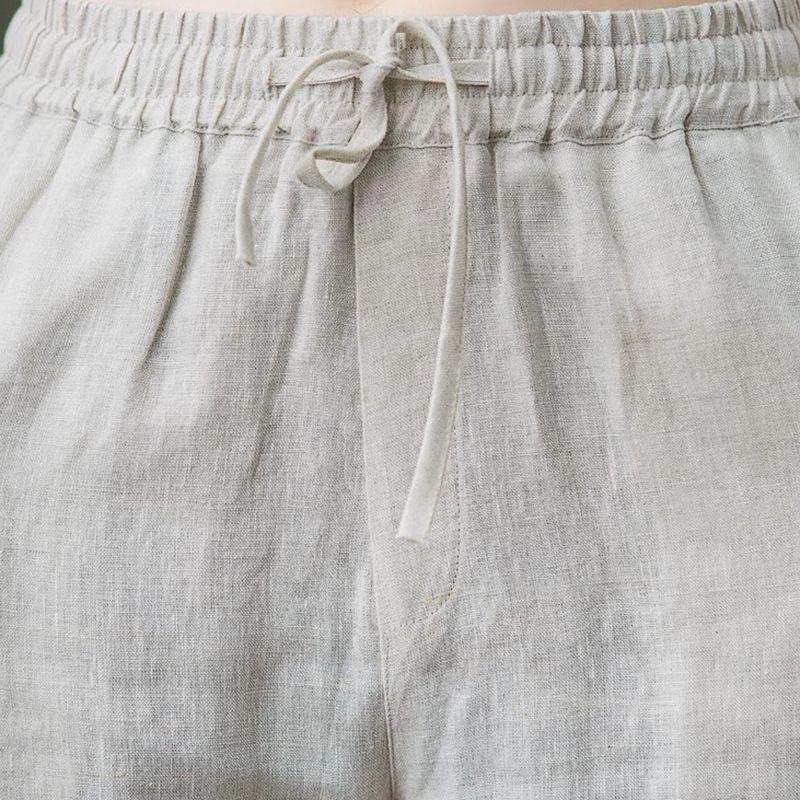Men's Summer Chinese Style Loose Linen Pants