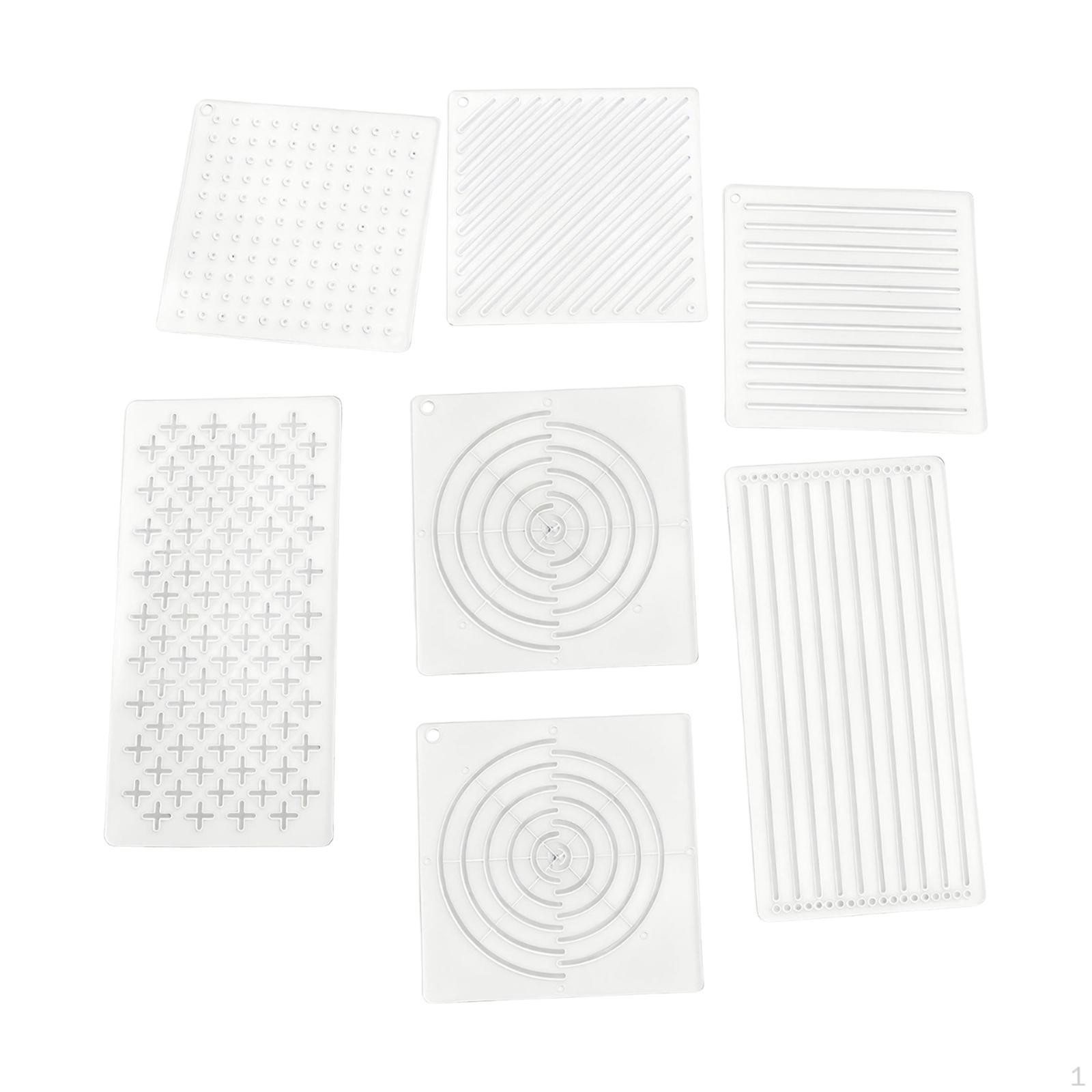 

7 штук трафаретов многоразовые простые прозрачные акриловые шаблоны для пэчворка, вышивки своими руками