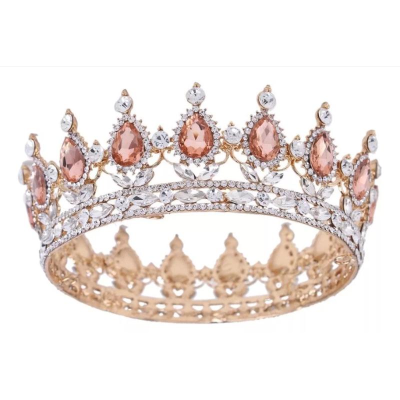 Queen Alloy Full Circle Crown Decoration Accessories Adult Wedding Hair Crown Children's Rhinestone Tiara Crown