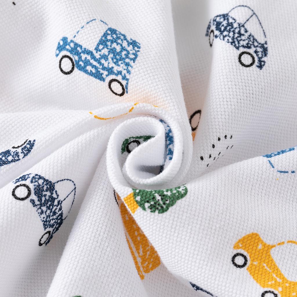 Boys Polo Shirt Short Sleeve Printed Lightweight Collared T Shirt Casual Summer Top Fashion Clothing for Toddler and Kids