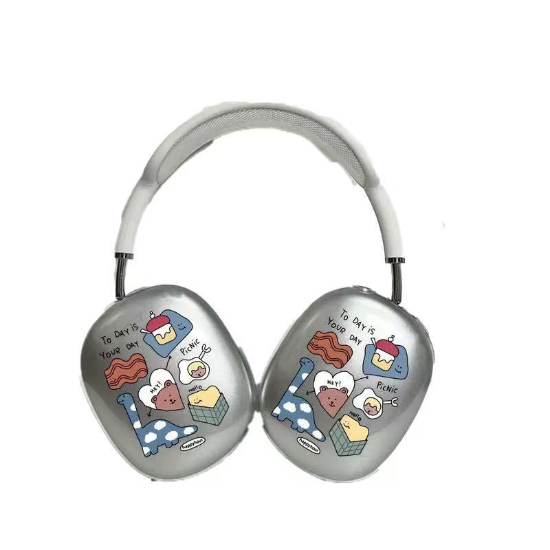 Painted Transparent TPU Earphone Cover Protective Case, Suitable for Apple AirPods Max Headset Bluetooth Headset