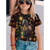 Children's Clothing Girl Cute and Funny Animal Horse 3D Print Graphic Style Comfortable Crew Neck Top