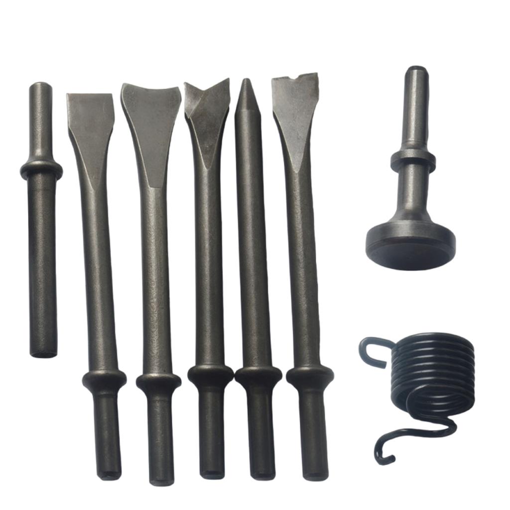 Heavy Duty Smoothing Air Hammer Pneumatic Chisel Bits Tools Pneumatic Chisels with Spring for Construction Repair Task