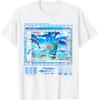 Frutiger Aero Scheumorfismo Delfino Grafica Computerizzata Maglietta Cotone Morbido Girocollo Streetwear Tee