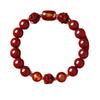 Genuine Cinnabar Hexagonal Bracelet for Men & Women - Three Horse Year Design