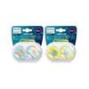 Pack of 4 Pacifier Ultra Air - PHILIPS AVENT - SCF087/27 - Day and Night - BPA-free - 18 Months and + - Green / Orange