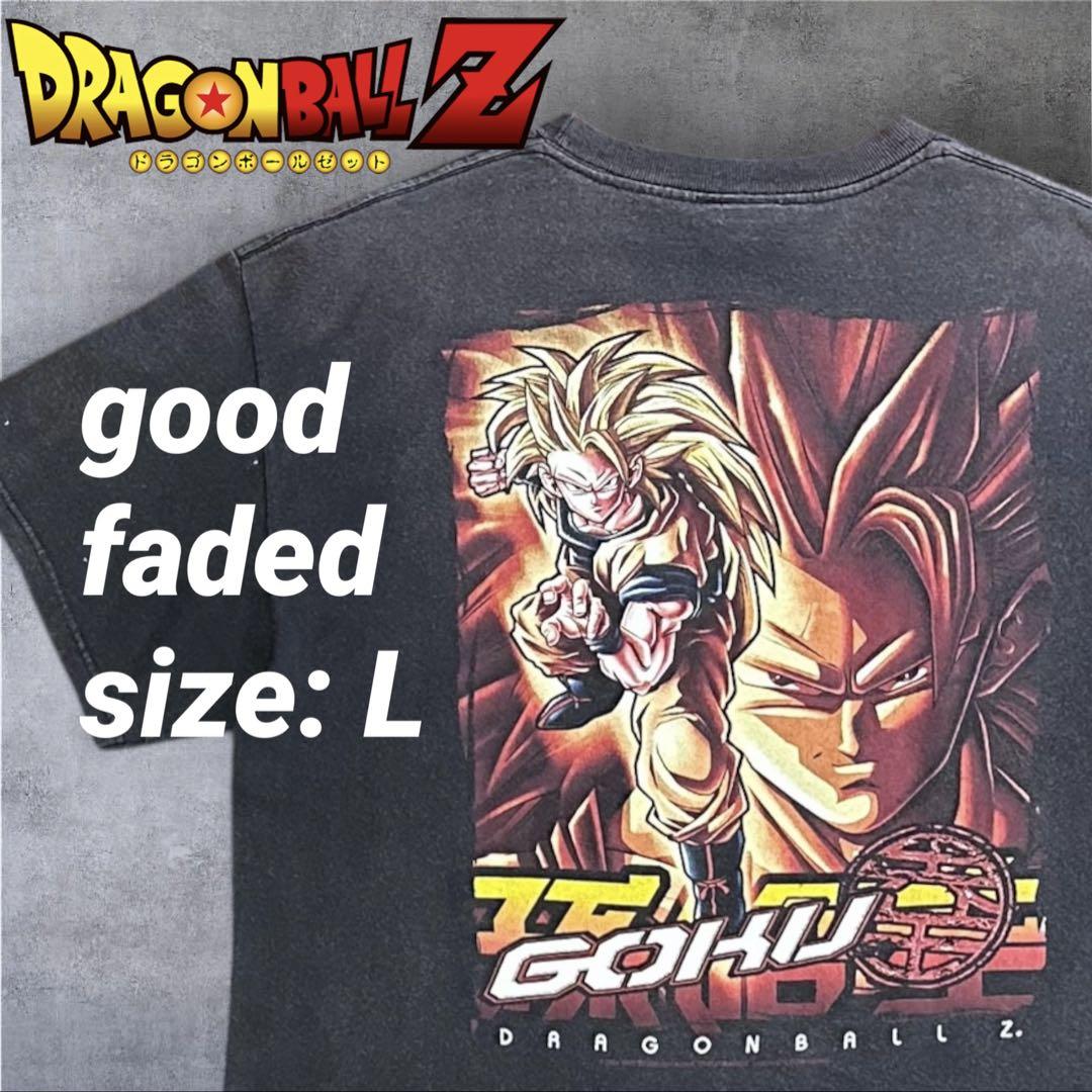 

[USED] Vintage 00s Dragon Ball Z Goku Kaiou Black Fade T-Shirt