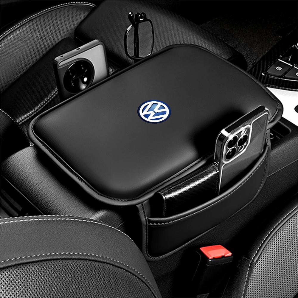 Car Armrest Box Pad Center Console Arm Rest Protector Cover For Volkswagen VW Rline GTI Golf Touran Caddy Passat B6 Tiguan Polo Qx0