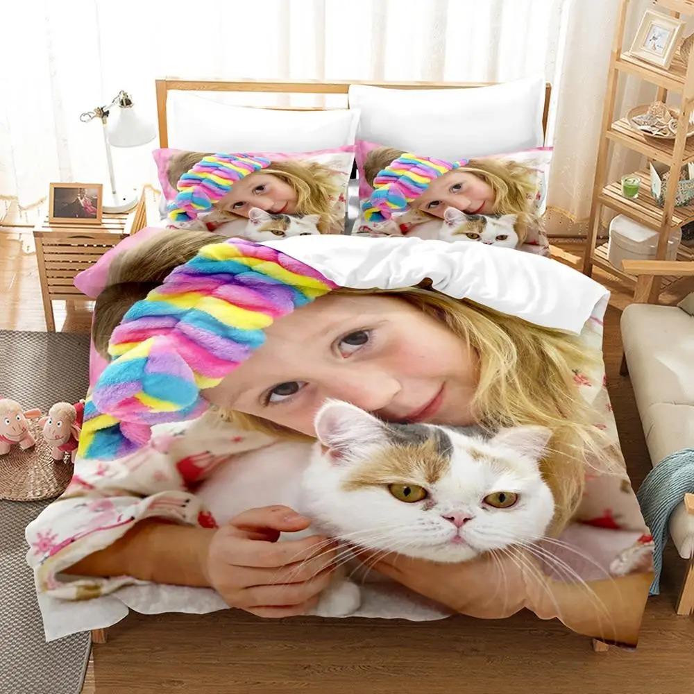 Like Nastya Bedding Set Single Twin Full Queen King Size Bed Set Aldult Kid Bedroom Duvet Cover Sets 3D Anime