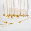 Fashion Creative Zodiac Pendant Necklace Gold Bubble Charm Versatile Collarbone Chain Jewelry