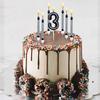 6Pcs 1 to 9 Number Candle For Racers Black and White Checkered Candle Anniversary Truck Candle Cake Topper Festival Candles Cake
