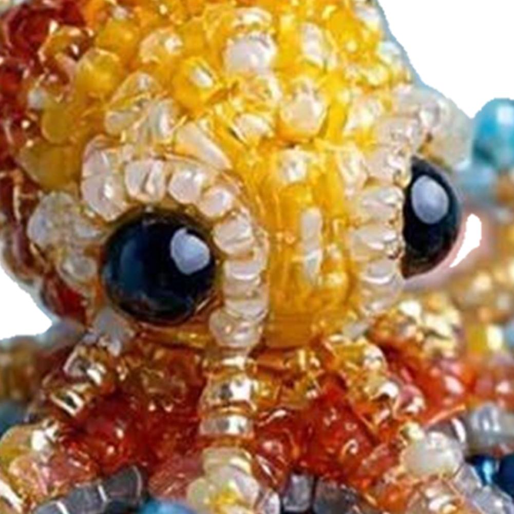 Creative Beaded Embroidery Kit Wear Resist Ocean-Themed Bead Embroider Suit Cute Ocean Animals Embroidery for Craft Lovers