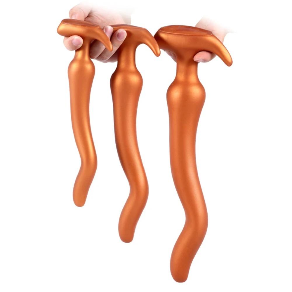 Flüssigsilikon 27-38CM Überlänge Analplug Fingerdildo Stimulieren Anus Vagina Sexspielzeug Buttplug Penis Masturbator Analdehner