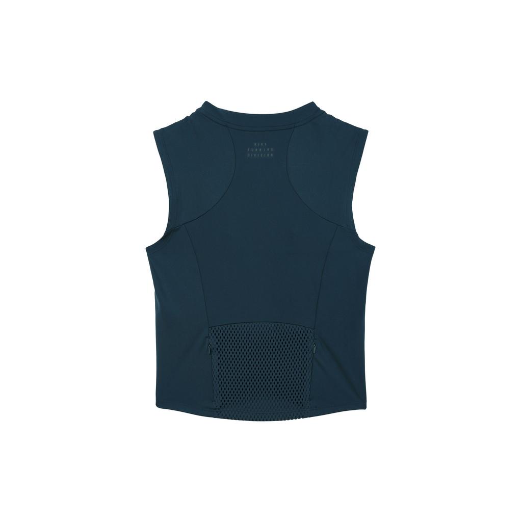 Nike Comfortable Fitting Lightweight Round Neck Solid Color Running Tank Top Women Tops Navy-Blue FV6382-478