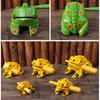 Thailand Colorful Woodcarving Frog Traditional Wooden Lucky Croaking Musical Instrument Home Office Desk Decor Lucky  Crafts