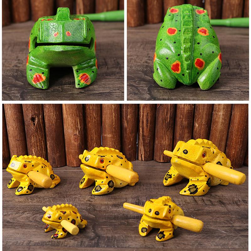 Thailand Colorful Woodcarving Frog Traditional Wooden Lucky Croaking Musical Instrument Home Office Desk Decor Lucky Crafts