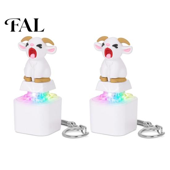 Decompression Clicker Toy 1/2/3Pcs Screaming Goat Keyboard Fidget Toy, Rechargeable Sheep Finger Portable Sensory with Light Sound, Animal Push