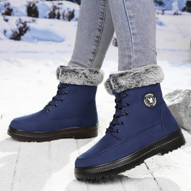 

Женские зимние сапоги Высокие длинные сапоги Хлопковые сапоги Толстоподошвенные хлопковые туфли для женщин 41 синий