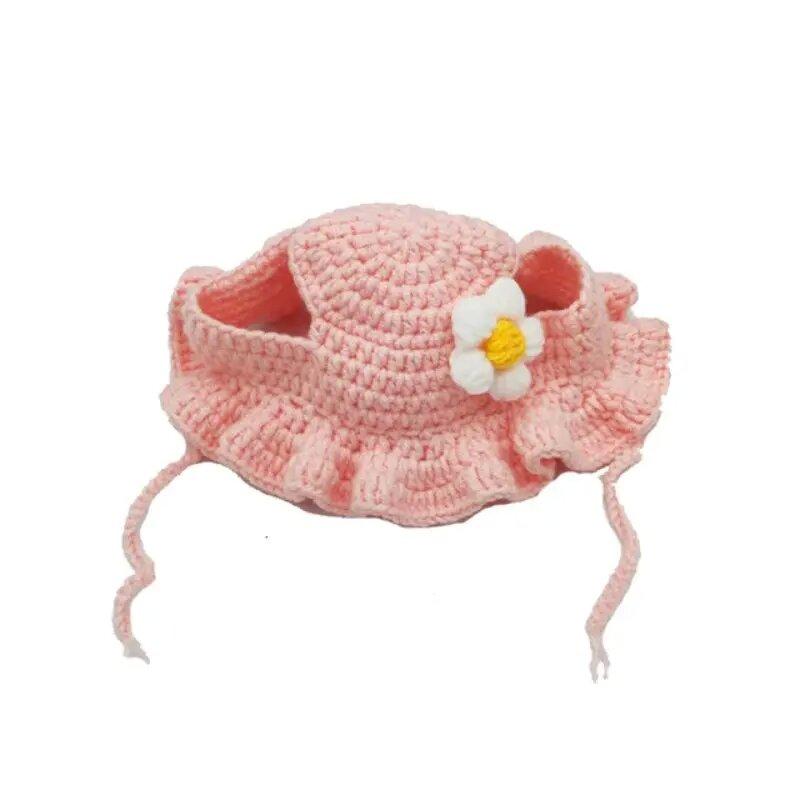 

Kittens Knitted Hat Cute Refined Cat Hat Elastic Autumn Winter Pet Hat Puppy Party Photo Shoot Props Decoration Cat Accessories S