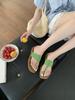BEI LI XUAN Soft-bottomed Toe Slippers Women's 2025 Summer Wear Sandals Beach Slippers