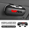For Skoda Virs RS IV Car Glasses Holder Clip Accesorios Interior Decoration Case Cover Eyeglass Organizer Sun Glasses Storage