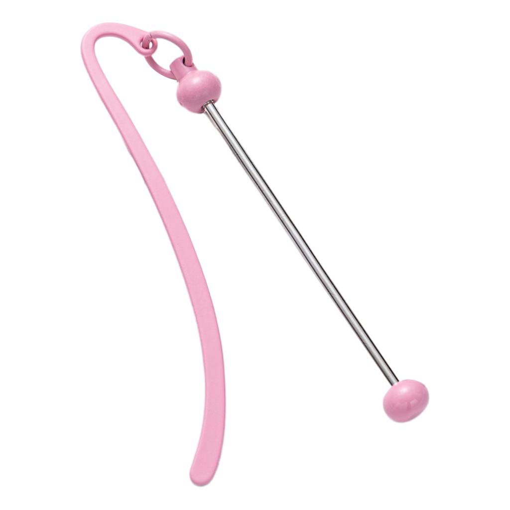 DIY Beadable Hook Bookmarks Metal Book Markers with Long Pendant Reading Accessories Gift for Book Lover Bookworm Reader