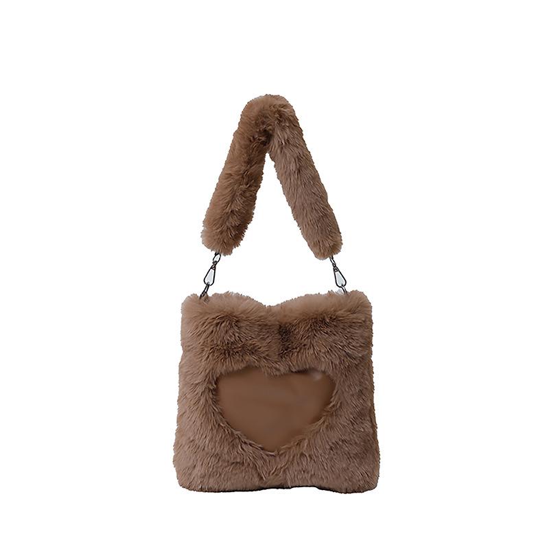 Fashion Love Bag Plush Handbag Women's New Casual