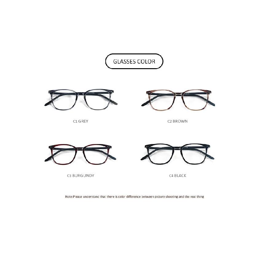 ZENOTTIC Casual Square Optical Prescription Eyeglasses Frames Unisex Ultralight Acetate All Day Comfort Spectacle Frame
