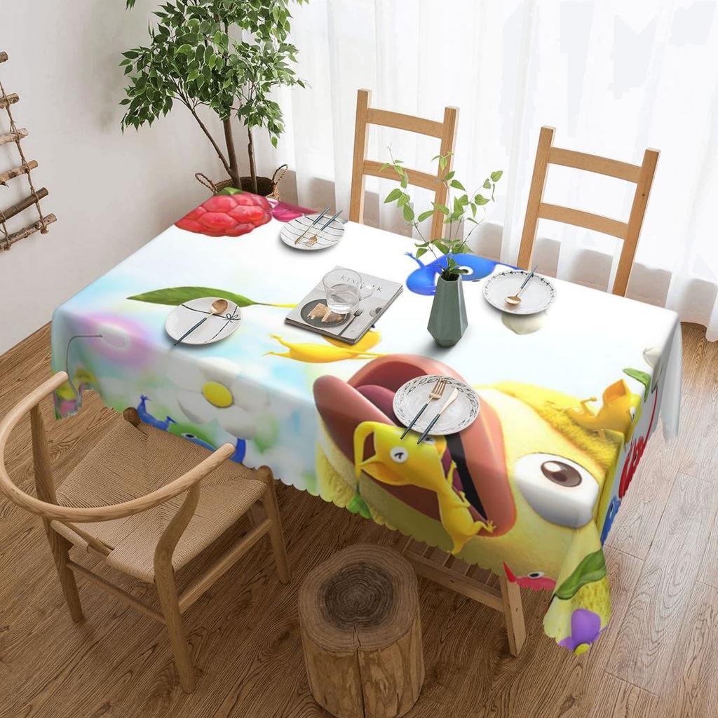Pikmin Customized Rectangular Tablecloth Oilproof Table Cover for Festival Party Decorations Table Cloth