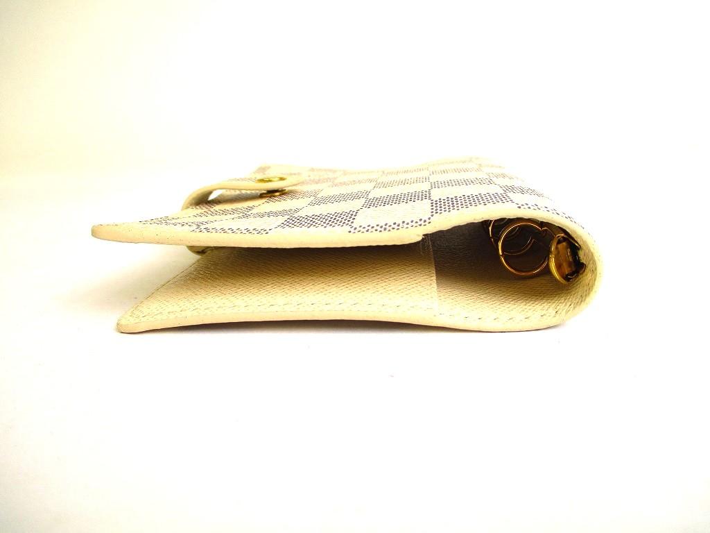 Authentic LOUIS VUITTON Damier Azur Document Holder Small Ring Agenda Cover #a103  Refurbished