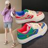 2026 Neue Vielseitige Colorblock Flachboden Schuhe Studenten Kleine Weiße Schuhe Koreanischer Stil Ins Lässige Flats Damen Frühling
