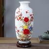 Chinese Jingdezhen Ceramic Vase Flower Arrangement Decoration Items Home Room Furnishing Ornaments Cafe Office Desk Accessories