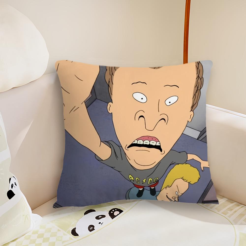 Living Room Headboard Bedroom Office Cushion Cushion Cartoon B-Beavis and Sofa B-Butt-Head Nap Funny Time Pillow Case