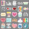 51 Love Music Graffiti Stickers Personality English Short Sentences Decorative Mobile Phone Case Water Cup Guitar Stickers